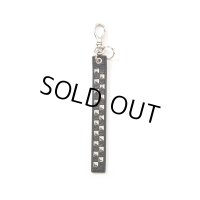 CALEE/Studs leather logo & hotel key ring -Type B-（Black/B）［スタッズレザーキーリング-23春夏］