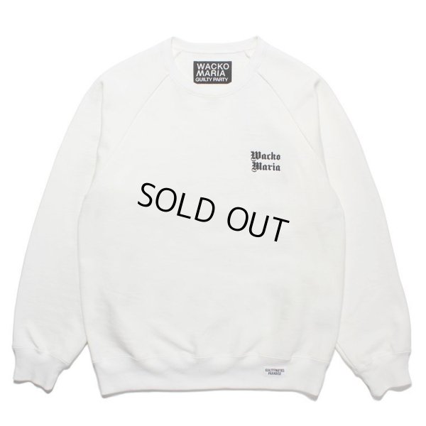 画像1: WACKO MARIA/HEAVY WEIGHT SWEAT SHIRT（WHITE）［クルーネックスウェット-23春夏］