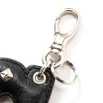 画像2: CALEE/Studs leather logo & hotel key ring -Type A-（Black/A）［スタッズレザーキーリング-23春夏］ (2)