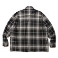 画像2: COOTIE PRODUCTIONS/R/C Ombre Check L/S Shirt（Black）［オンブレチェックシャツ-23春夏］ (2)