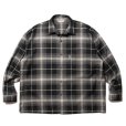 画像1: COOTIE PRODUCTIONS/R/C Ombre Check L/S Shirt（Black）［オンブレチェックシャツ-23春夏］ (1)