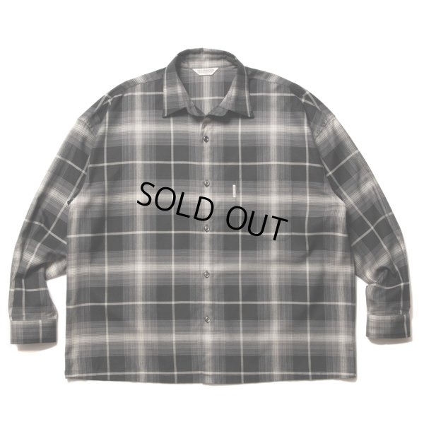 画像1: COOTIE PRODUCTIONS/R/C Ombre Check L/S Shirt（Black）［オンブレチェックシャツ-23春夏］