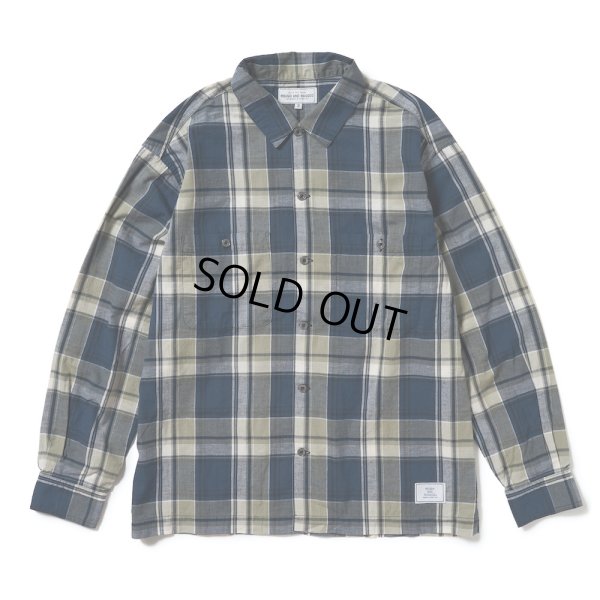 画像1: ROUGH AND RUGGED/WALKEN（BLUE CHECK） 【30%OFF】［タイプライターチェックシャツ-23春夏］