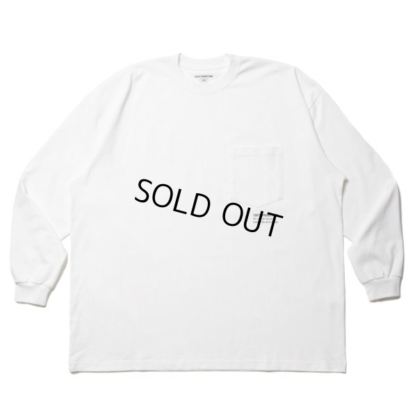 画像1: COOTIE PRODUCTIONS/Open End Yarn Error Fit L/S Tee（White）［エラーフィット長袖ポケT-23春夏］