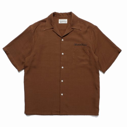 他の写真1: WACKO MARIA/50'S OPEN COLLAR SHIRT（BROWN）［50'Sオープンカラーシャツ-23春夏］