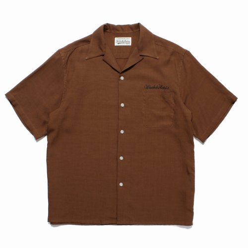 他の写真1: WACKO MARIA/50'S OPEN COLLAR SHIRT（BROWN）［50'Sオープンカラーシャツ-23春夏］