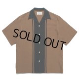 WACKO MARIA/TWO TONE 50'S OPEN COLLAR SHIRT（BROWN）［2トーン50'Sオープンカラーシャツ-23春夏］