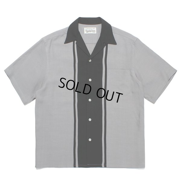 画像1: WACKO MARIA/TWO TONE 50'S OPEN COLLAR SHIRT（GRAY）［2トーン50'Sオープンカラーシャツ-23春夏］