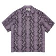 画像1: WACKO MARIA/PYTHON OPEN COLLAR SHIRT（PURPLE）［パイソンオープンカラーシャツ-23春夏］ (1)