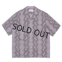 WACKO MARIA/PYTHON OPEN COLLAR SHIRT（PURPLE）［パイソンオープンカラーシャツ-23春夏］