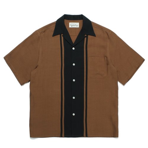 他の写真1: WACKO MARIA/TWO TONE 50'S OPEN COLLAR SHIRT（BROWN）［2トーン50'Sオープンカラーシャツ-23春夏］