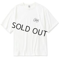 CALEE/CALEE Logo velour wide shilhouette s/s cutsew（White） 【60%OFF】［ベロアワイドシルエットT-23春夏］