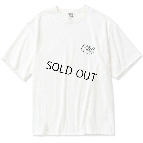 画像1: CALEE/CALEE Logo velour wide shilhouette s/s cutsew（White） 【60%OFF】［ベロアワイドシルエットT-23春夏］