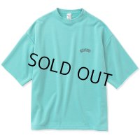 CALEE/Aeroknot CALEE arch logo wide silhouette S/S cutsew（Turquoise Blue）［ワイドシルエットカットソー-23春夏］
