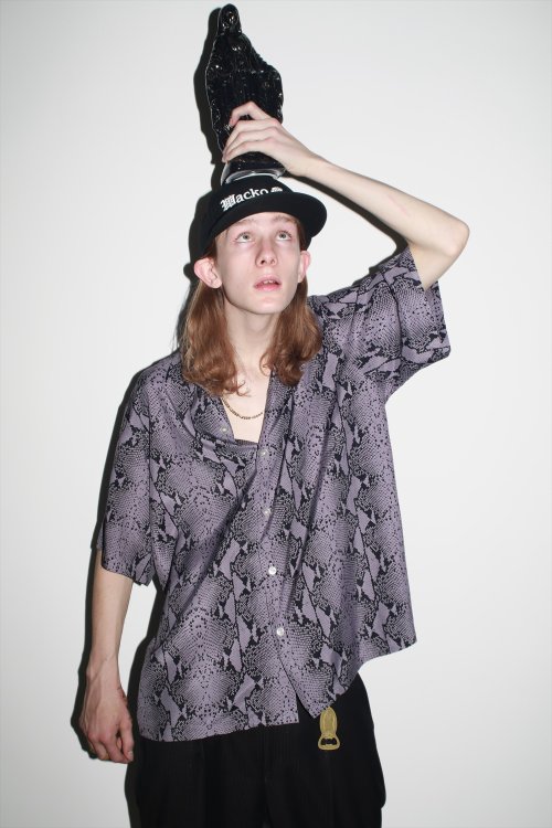 他の写真2: WACKO MARIA/PYTHON OPEN COLLAR SHIRT（PURPLE）［パイソンオープンカラーシャツ-23春夏］