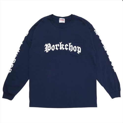 他の写真1: PORKCHOP/O.E.POCKET L/S TEE（NAVY）［プリント長袖ポケT-23春夏］