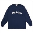 画像1: PORKCHOP/O.E.POCKET L/S TEE（NAVY）［プリント長袖ポケT-23春夏］ (1)