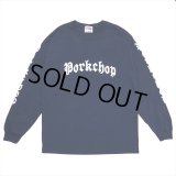 PORKCHOP/O.E.POCKET L/S TEE（NAVY）［プリント長袖ポケT-23春夏］