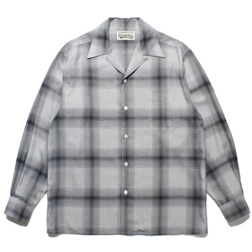 他の写真1: WACKO MARIA/OMBRE CHECK OPEN COLLAR SHIRT L/S（WHITE/BLACK）［オンブレチェックオープンカラーシャツ-23春夏］