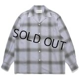 WACKO MARIA/OMBRE CHECK OPEN COLLAR SHIRT L/S（PURPLE/BLACK）［オンブレチェックオープンカラーシャツ-23春夏］