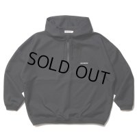 COOTIE PRODUCTIONS/Polyester Twill Half Zip Hoodie（Black）［ポリエステルツイルハーフジップフーディー-23春夏］