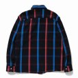 画像2: 【40%OFF】RATS/YARN DYED COTTON CHECK SHIRT（BLACK CHECK）［コットンチェックシャツ-23春夏］ (2)