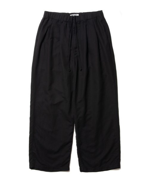 他の写真1: COOTIE PRODUCTIONS/Garment Dyed Double Cloth 2 Tuck Wide Easy Trousers（Black）［ツータックワイドイージートラウザース-23春夏］