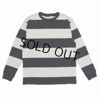 CHALLENGER/L/S HEAVYWEIGHT BORDER TEE（GRAY/BLACK）［ヘビーウエイトボーダー長袖T-23春夏］