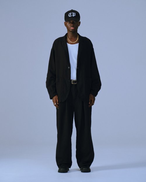 他の写真3: COOTIE PRODUCTIONS/Garment Dyed Double Cloth 2 Tuck Wide Easy Trousers（Black）［ツータックワイドイージートラウザース-23春夏］