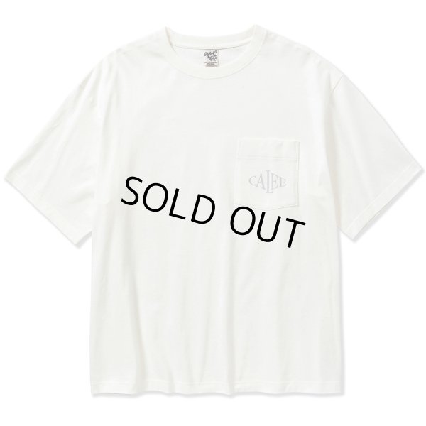 画像1: CALEE/Drop shoulder CALEE logo pocket t-shirt（White）［ドロップショルダーポケT-23春夏］