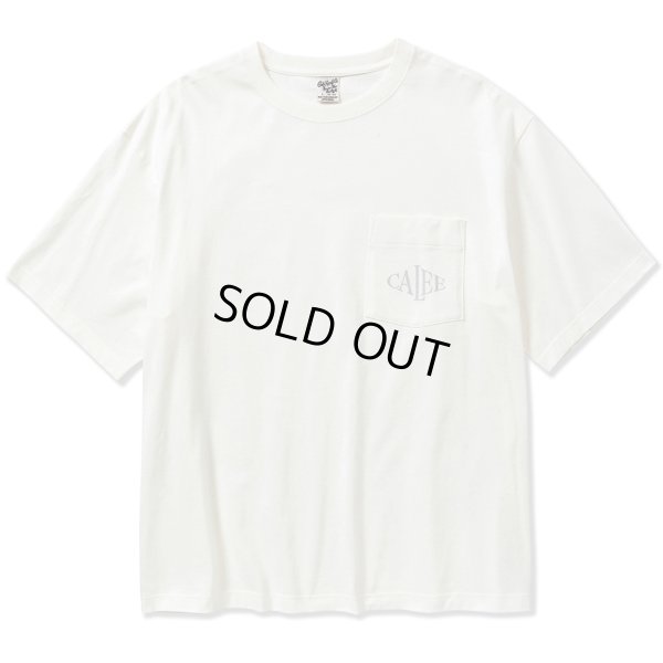 画像1: CALEE/Drop shoulder CALEE logo pocket t-shirt（White）［ドロップショルダーポケT-23春夏］