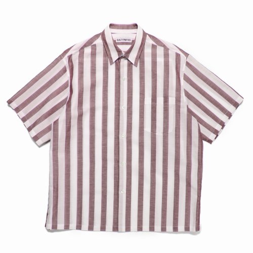 他の写真1: WACKO MARIA/SOKTAS / STRIPED REGULAR COLLAR SHIRT（BROWN）［ストライプレギュラーカラーシャツ-23春夏］