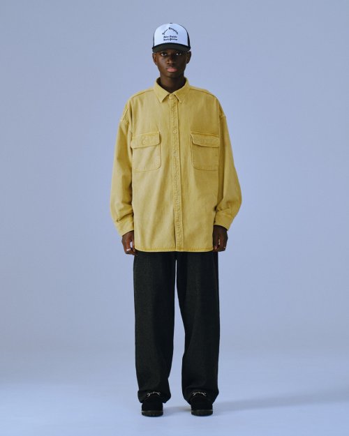 他の写真3: COOTIE PRODUCTIONS/Pigment Dyed Hard Twisted Yarn CPO Jacket（Yellow）［ピグメントダイCPO JKT-23春夏］