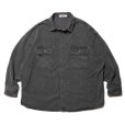 画像1: COOTIE PRODUCTIONS/Pigment Dyed Hard Twisted Yarn CPO Jacket（Black）［ピグメントダイCPO JKT-23春夏］ (1)