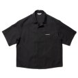 画像1: COOTIE PRODUCTIONS/Polyester Twill Fly Front S/S Shirt（Black）［ポリエステルツイルフライフロントシャツ-23春夏］ (1)