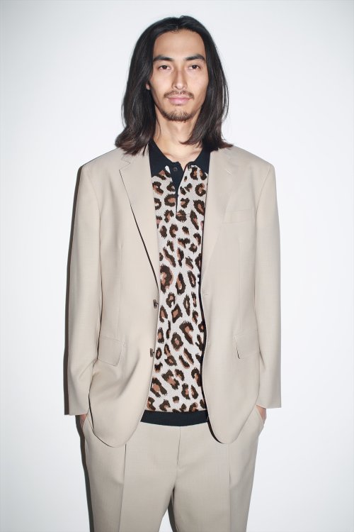 他の写真2: WACKO MARIA/LEOPARD KNIT JACQUARD POLO SHIRT（IVORY）［レオパードジャガードポロシャツ-23春夏］