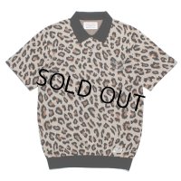 WACKO MARIA/LEOPARD KNIT JACQUARD POLO SHIRT（BEIGE）［レオパードジャガードポロシャツ-23春夏］