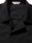 画像3: COOTIE PRODUCTIONS/Polyester Twill Fly Front S/S Shirt（Black）［ポリエステルツイルフライフロントシャツ-23春夏］