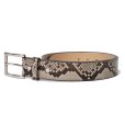 画像1: WACKO MARIA/PYTHON LEATHER BELT（WHITE）［パイソンレザーベルト-23春夏］ (1)