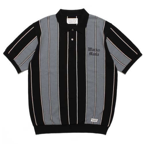 他の写真1: WACKO MARIA/STRIPED KNIT JACQUARD POLO SHIRT（GRAY）［ストライプジャガードポロシャツ-23春夏］