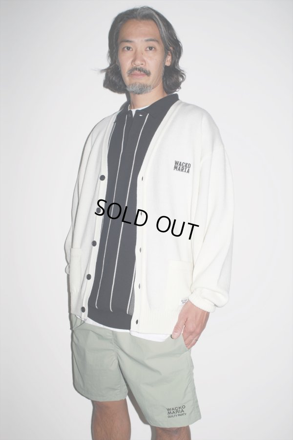 画像2: WACKO MARIA/STRIPED KNIT JACQUARD POLO SHIRT（GRAY）［ストライプジャガードポロシャツ-23春夏］