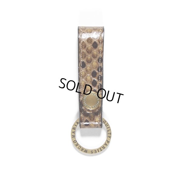 画像1: WACKO MARIA/PYTHON LEATHER KEY HOLDER（BEIGE）［パイソンレザーキーホルダー-24秋冬］