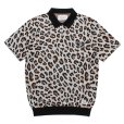 画像1: WACKO MARIA/LEOPARD KNIT JACQUARD POLO SHIRT（IVORY）［レオパードジャガードポロシャツ-23春夏］ (1)