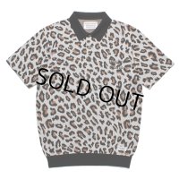 WACKO MARIA/LEOPARD KNIT JACQUARD POLO SHIRT（IVORY）［レオパードジャガードポロシャツ-23春夏］