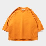 【50%OFF】TIGHTBOOTH/C PONTE 3/4 SLEEVE T-SHIRT（Orange）［コットンポンチ7分袖T-23春夏］