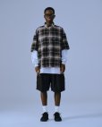 画像4: COOTIE PRODUCTIONS/R/C Ombre Check S/S Shirt（Black）［オンブレチェックシャツ-23春夏］ (4)