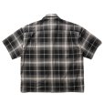画像2: COOTIE PRODUCTIONS/R/C Ombre Check S/S Shirt（Black）［オンブレチェックシャツ-23春夏］ (2)