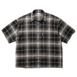 COOTIE PRODUCTIONS/R/C Ombre Check S/S Shirt（Black）［オンブレチェックシャツ-23春夏］