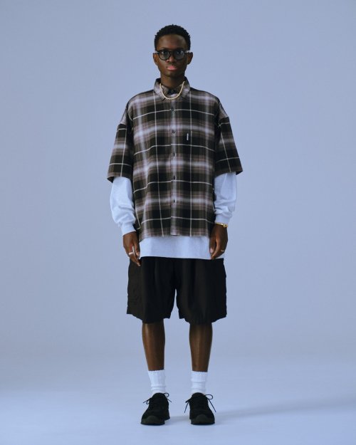 他の写真3: COOTIE PRODUCTIONS/R/C Ombre Check S/S Shirt（Black）［オンブレチェックシャツ-23春夏］