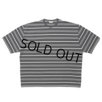 COOTIE PRODUCTIONS/Supima Border Oversized S/S Tee（Black）［ボーダーオーバーサイズT-23春夏］